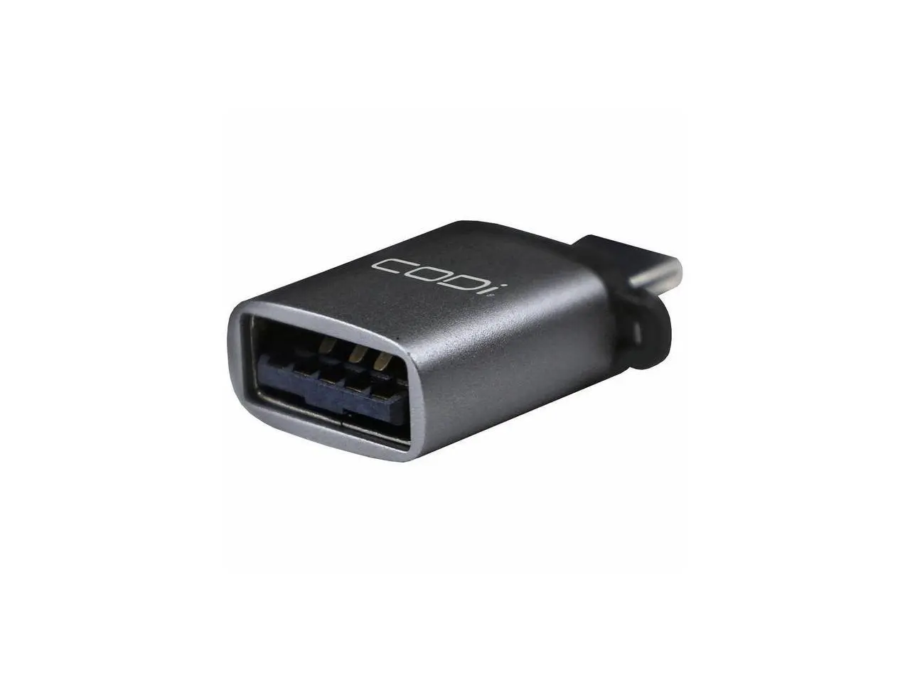CODi USB-C to USB-A Adapter w/ 10Gbps Data Transfer Speed - 1 x USB Type A - Female - 1 x USB Type C - Male - Space Gray