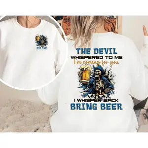 [Generation Studio] Personalized Year 1965-1980 The Devil I'm Coming For You Generation X Shirt, I Whisper Back Bring Beer Gen X Shirt, Generation X Shirt, Full Colors, Full Sizes, For Men, For Women
