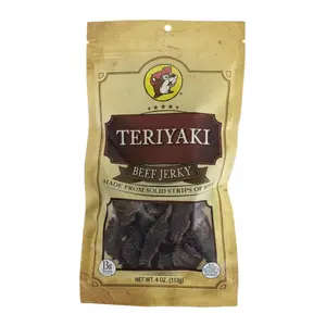 Buc-ee's Teriyaki Beef Jerky 4 Oz - 100% Real Beef, Sweet & Salty Flavor, High Protein, No Artificial Ingredients, Slow-Cooked, Balanced Flavor, Perfect for Road Trips & Travel Snacks - Dried, Natural