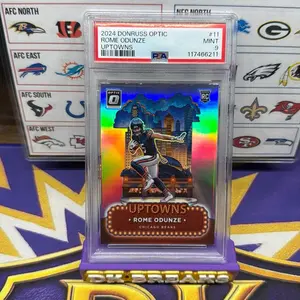 Donruss Optic 2024 Rome Odunze Uptowns Chicago Bears Rookie Card PSA Mint 9 #11 Collectible Sports Trading Card
