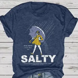 Salty Girl Tee: Women's Vintage Cotton Blend T-Shirt & Sweatshirt