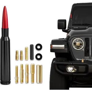 Chrome Antenna, Car Truck Bullet Antenna, 50 Car Bullet Antenna Radio Accessories Universal Replacement for GMC Sierra 1500 Chevy Dodge Ram Silverado 1500 2500 3500 Ford F150 F250 F350