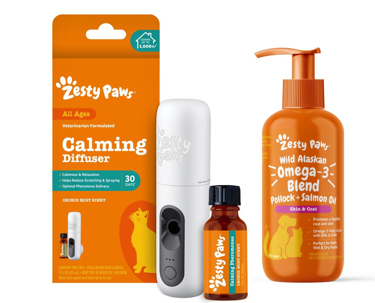 Cat Calm & Wellness Bundle (Alaskan Salmon Oil 8.5 oz + Cat Diffuser Starter Kit)
