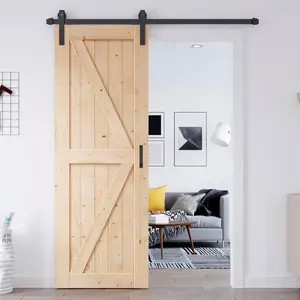 EaseLife Sliding Door Hardware & Handle Included,DIY Assemblely,Easy Install,Apply to Interior Rooms & Storage Closet,K-Frame
