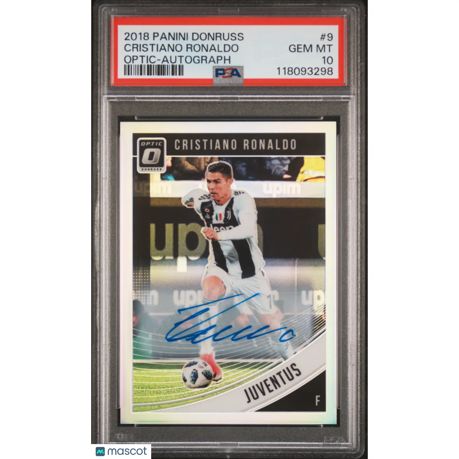 2018 Panini Donruss Cristiano Ronaldo Optic-Autograph #9 PSA 10 