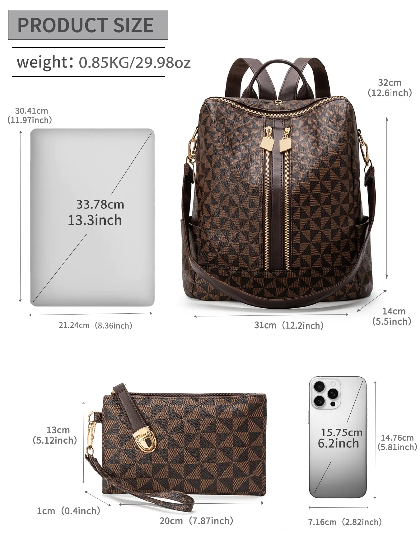Backpack/Wallet Combo Michael Kors backpack purse with wallet combo | Mercari main image 3
