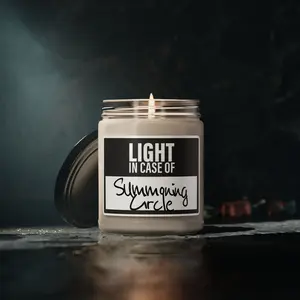 Summoning Circle Novelty Unscented Candle for Witchy Rituals & Halloween Decor Eco-Friendly Reusable Glass Vessel 50-60 Hours Burn Time Fragrance Wick Glossy Jar Ornaments Perfume Aroma Gift