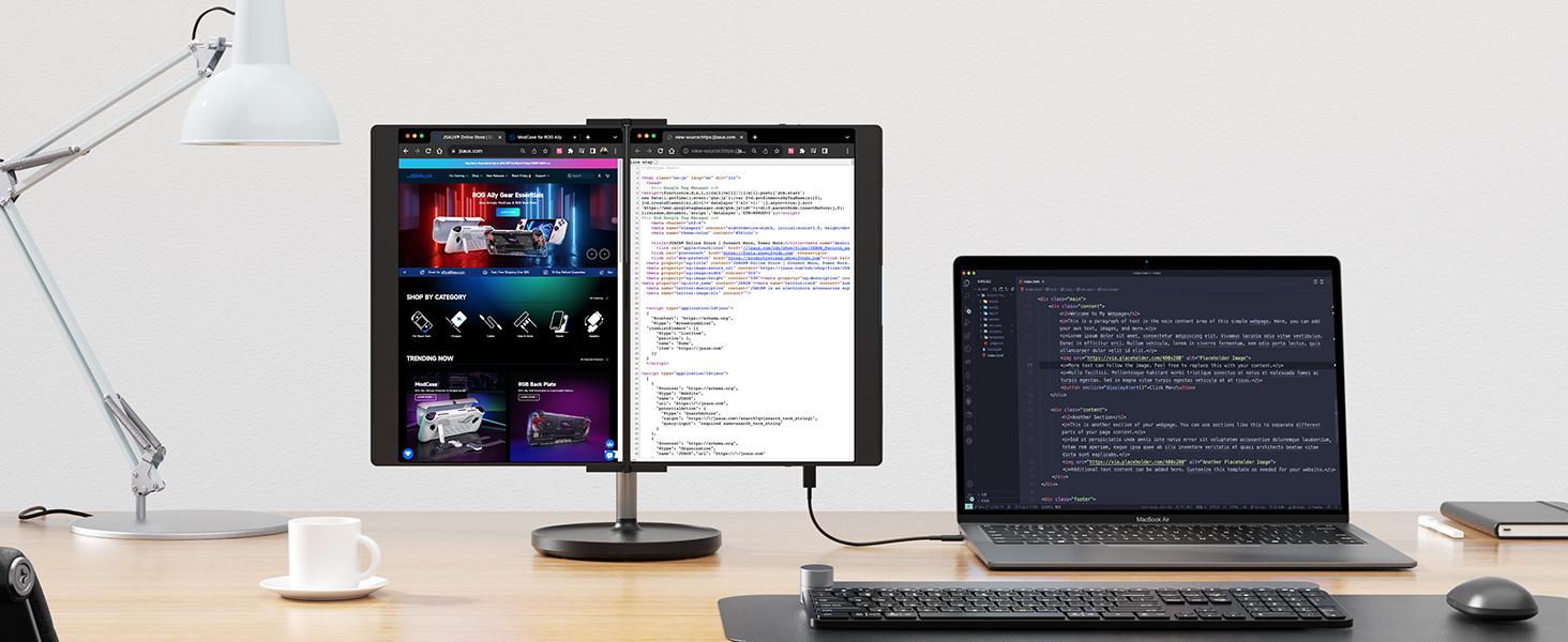 JSAUX Snap VESA Adapter FlipGo 16" & 15.6" Lite Portable Monitor Dual Screen