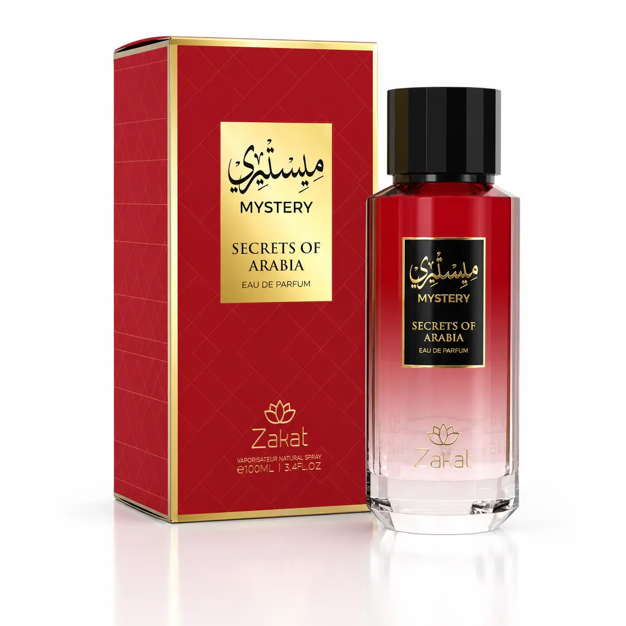 Zakat Mystery Secrets of Arabia Unisex Oriental Floral Eau de Parfum - 3.4 oz/100 ml, with Saffron, Jasmine, Amber, Musk, Patchouli