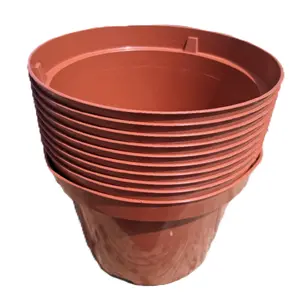 10  8" nursery plastic pots