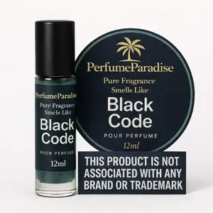 PERFUMEPARADISE Black Code Roll-On Scent Oil – 12ml Alcohol-Free Long-Lasting Oil-Based Fragrance | Travel-Friendly Roller Bottle
