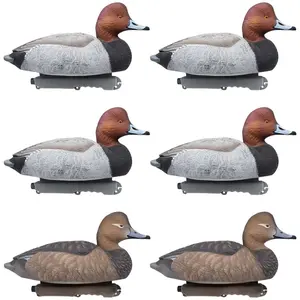 Final Approach LIVE Foam Filled Redhead Duck Decoys, 6 Pack