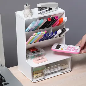 Drawer Desktop Organizer Box, Stationery Storage Organizer, Tabletop Cosmetics and Stationery Holder, Pen/Pencil/Marker/Colored Pen Rack for Kids' Study Desk