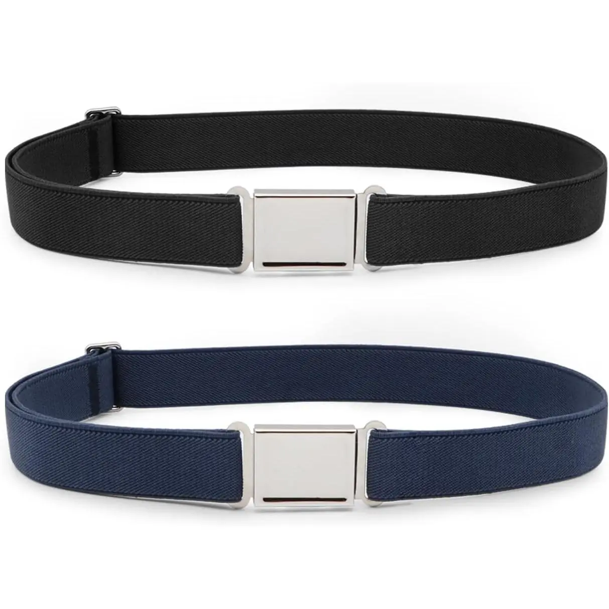 P-BLT05    2 Pack Kids Adjustable Magnetic Belt Boys Girls Elastic Belt with Easy Magnetic Buckle