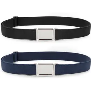 P-BLT05    2 Pack Kids Adjustable Magnetic Belt Boys Girls Elastic Belt with Easy Magnetic Buckle