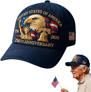 250th Anniversary USA Hat - Adjustable 250 Year American Eagle Design Cap for Men Women Gifts Patriotic Embroidered All-Season Wear