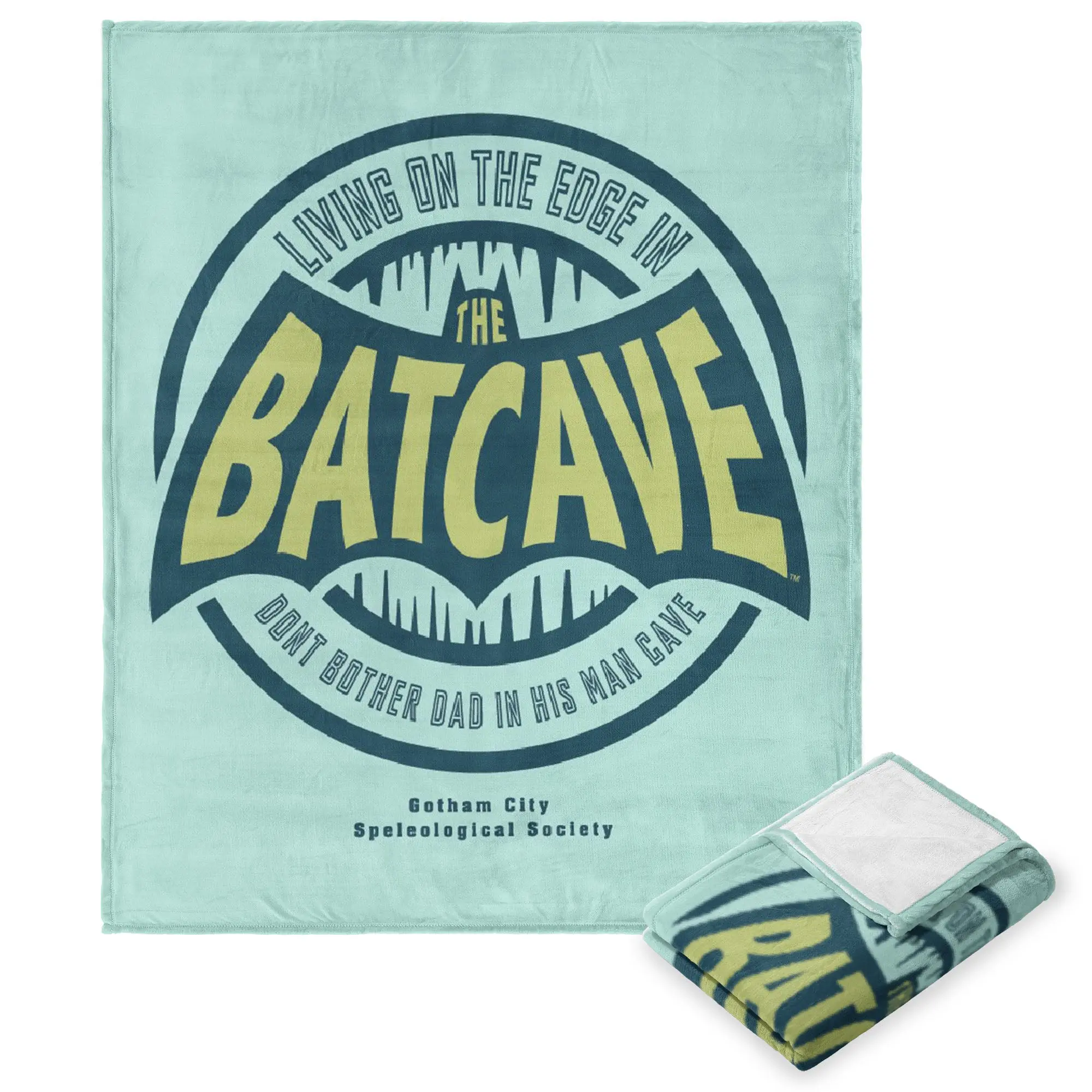 Warner Bros. Batman Dads Batcave Silk Touch Throw Blanket 50x60 Inches, Polyester, Batcave Vibe