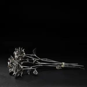 Half Dozen Metal Roses, Six Metal Roses, Welded Metal Rose Sculptures, Immortal Roses.