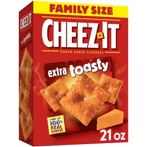 Cheez-It Extra Toasty Cheese Crackers, Baked Snack Crackers, 21  Ounce (Pack of 1)