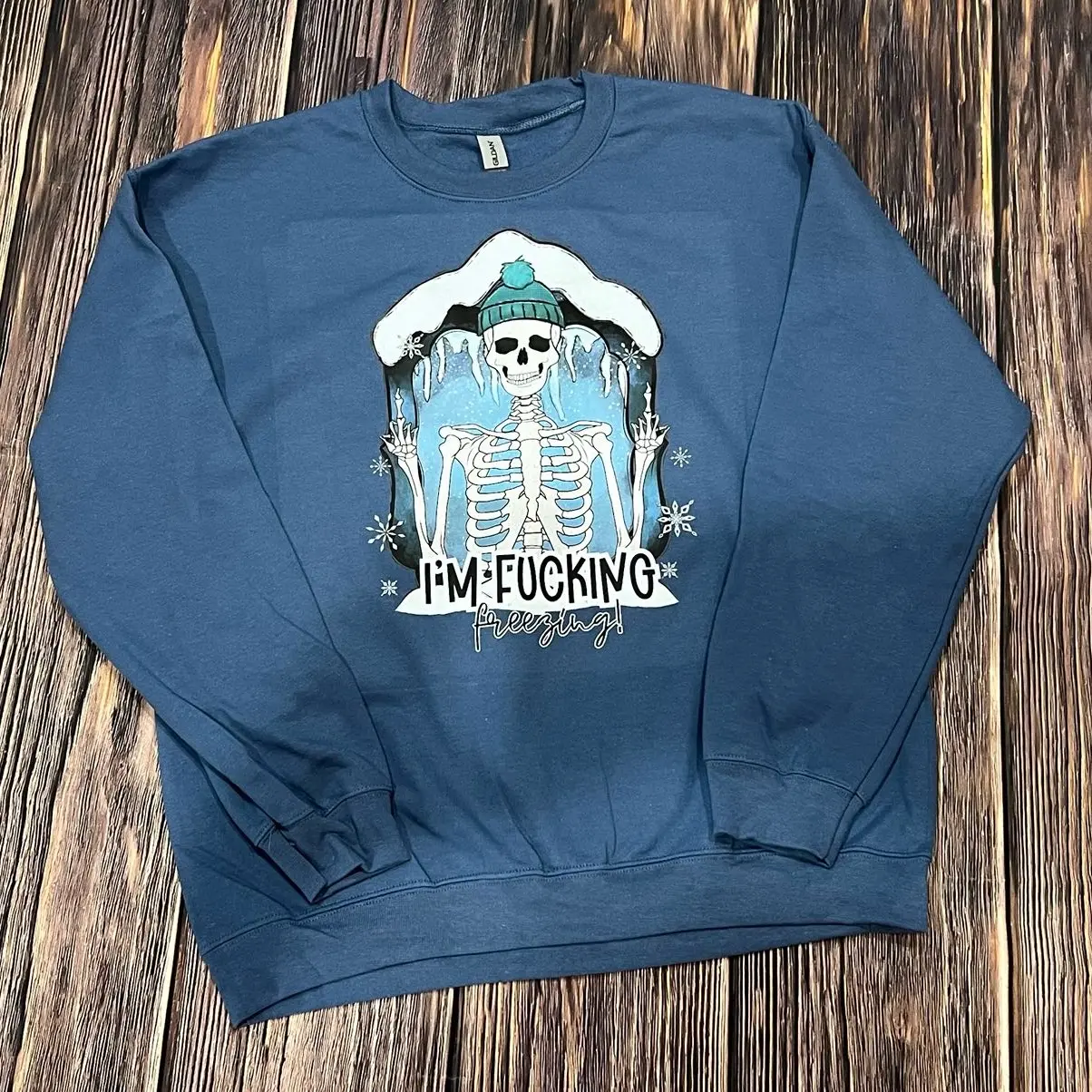 I’m so fucking cold crew neck sweater