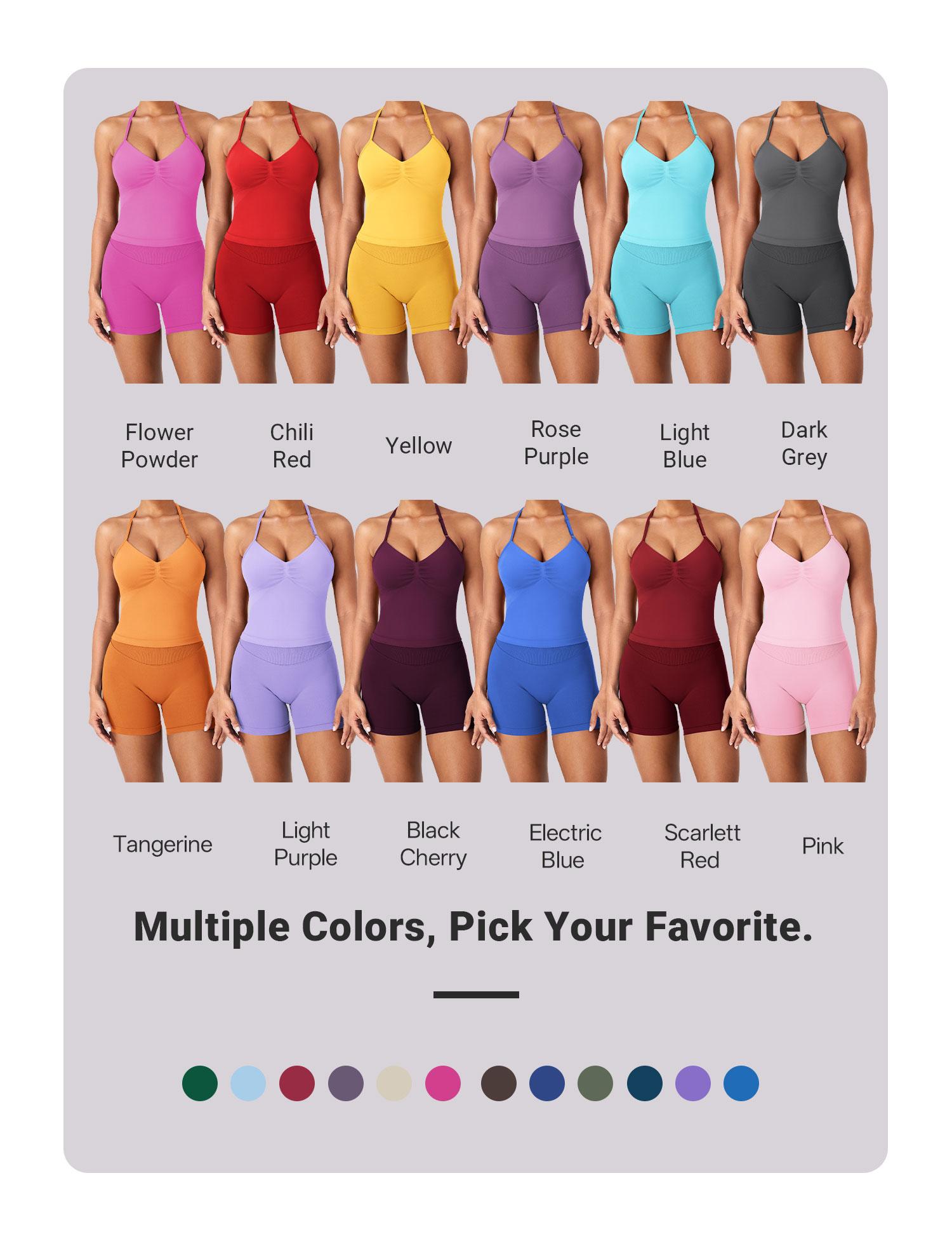 YEOREO SoftHue Women's Longline Halter Tank Top Strappy Backless Adjustable Gym Workout Top Yoga Sports Vest Fitness Activewear