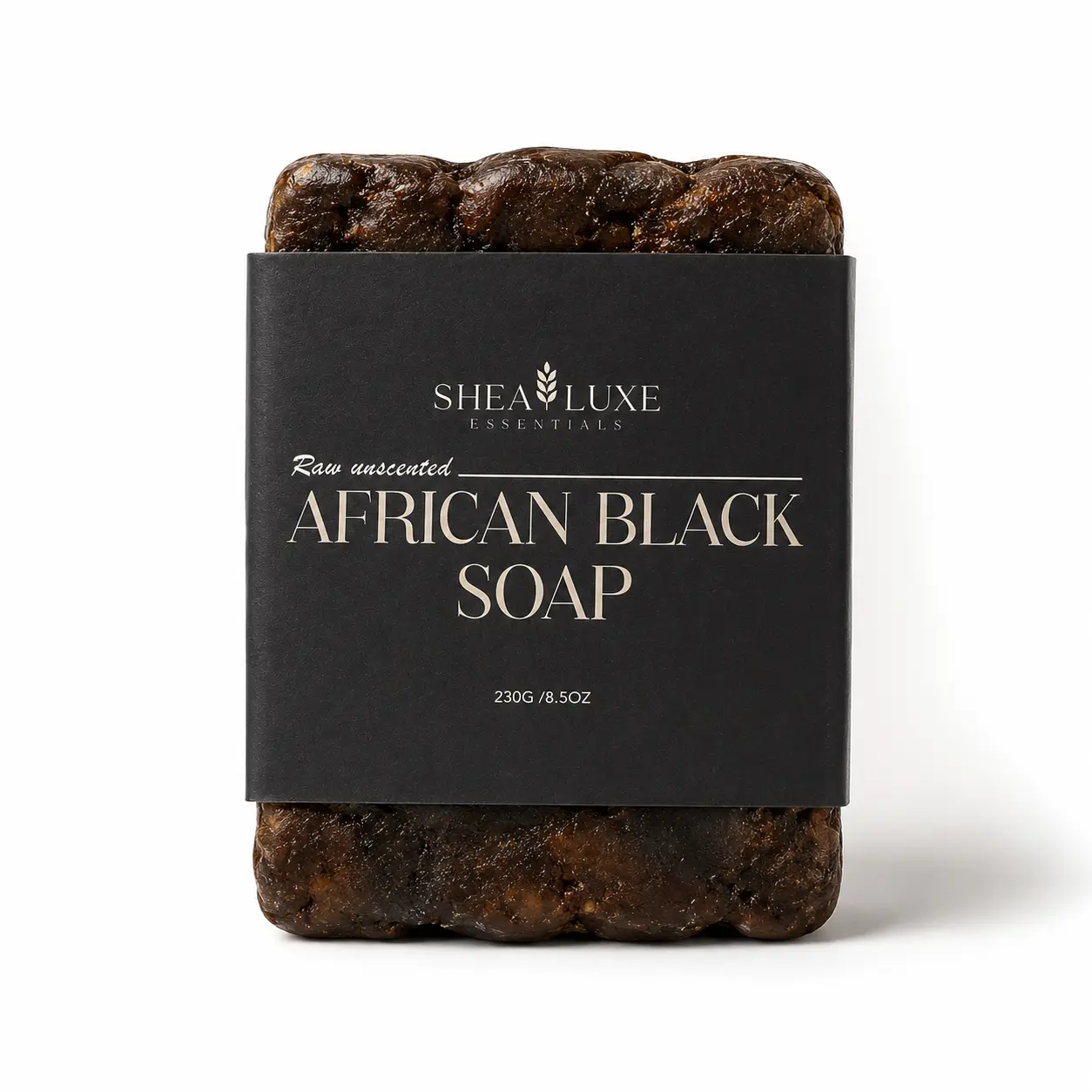 Handmade African Black Soap with Shea Butter, Aloe Vera, Honey & Turmeric | Deep Cleansing Moisturizing Bar Soap