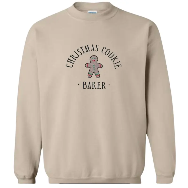 EMBROIDERED Christmas Cookie Tester OR Christmas cookie baker Sweatshirt - Cookie baker tester Christmas Embroidered Unisex Sweatshirt, Baking Christmas sweatshirt, Matching couple Christmas baking sweatshirt