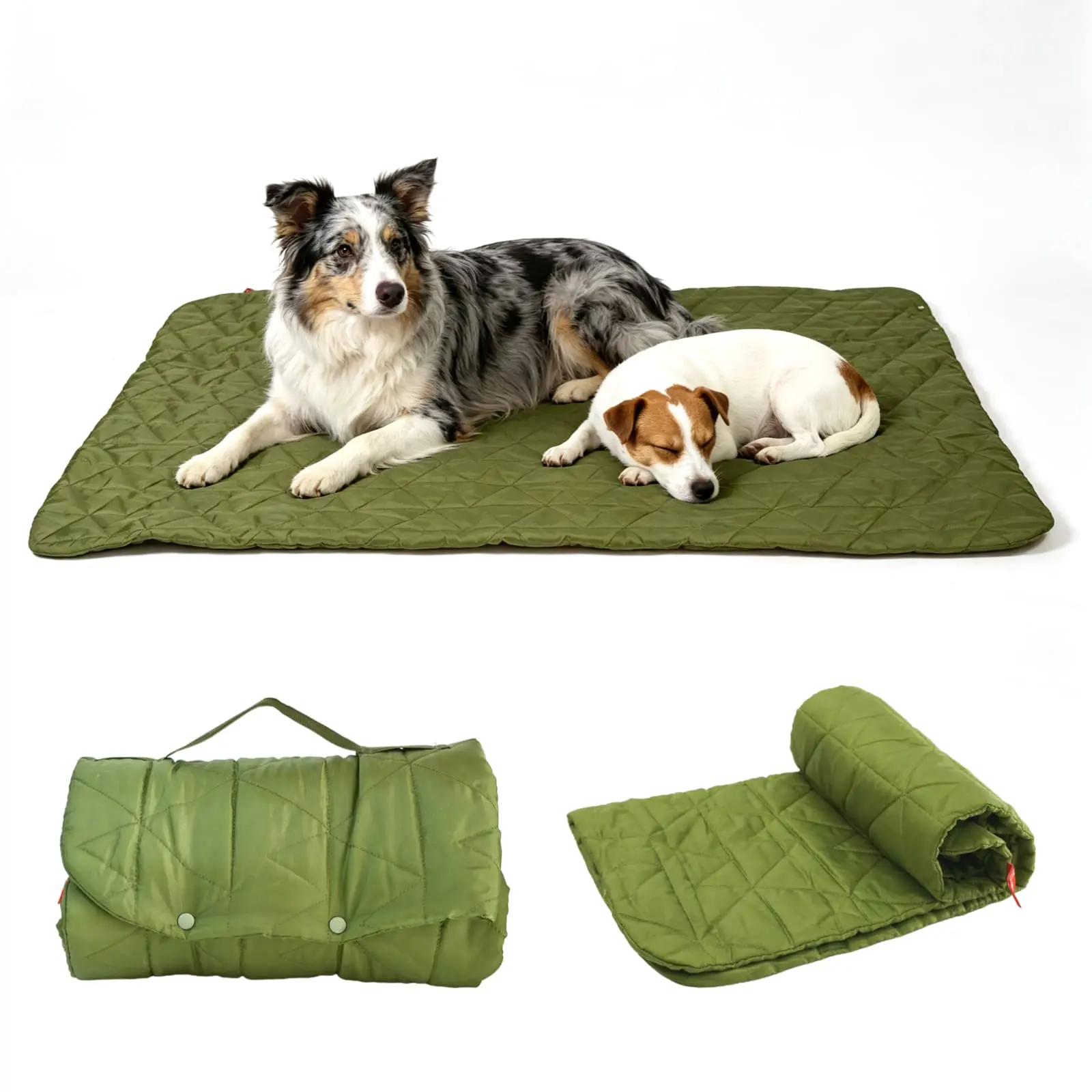 3-in-1 Foldable Washable Pet Bed Mat - Snap Closure, Removable, Soft, Lightweight, Easy Clean - Indoor/Outdoor Use for Dogs/Cats (Purple, Gray, Brown, Black), Washable Bed Mats, Foldable Bed Mats