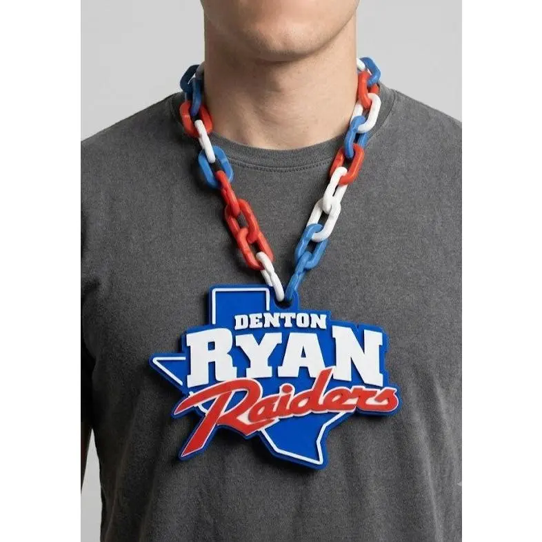 Denton Ryan Raiders Hype Chain Spirit Necklace for NTX Varsity Areas, Booster Club Fundraisers, Cheer Squad Routines | Softball, District Titles, Homecoming Sports Accessory, Baseball, Plastic, Playoff Travel, Raider Families, Rivalry Games, Football Fash