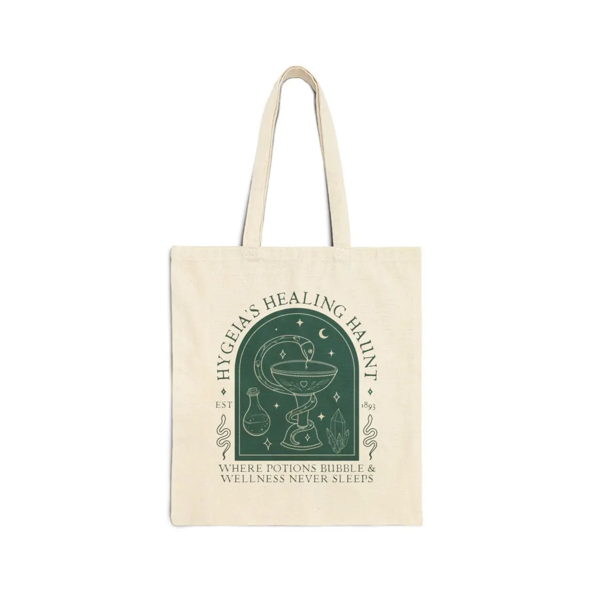 Vintage Apothecary Pharmacist Tote Bag, Halloween Cotton Canvas Tote Bag, Doctor of Pharmacy Graduation Gift, Bowl of Hygeia Pharmacist Gift