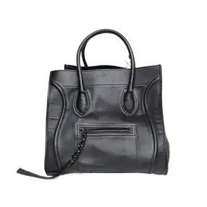 Pre-owned Celine 【Alea】CELINE Luggage Phantom Black Calfskin Pristine
