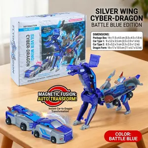 2-in-1 Magnetic Transforming Pegasus Toy for Kids – Collision Fusion Auto-Transform, Mother’s Day Love from Mom, Perfect Children’s Day Gift for Boys & Girls Ages 3+