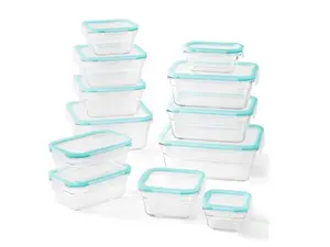 Glasslock Member's Mark 24-Piece Glass Food Storage Set for Convenient Kitchen Organization