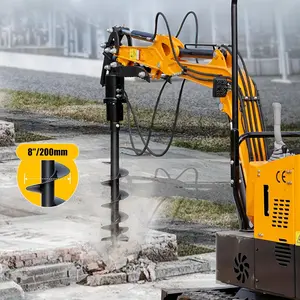 Auger Rotary Drill 200mm Drill Bit + Rod Mini Excavators Diggers