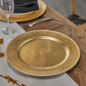 Set of 8 Plate Melamine Plastic Decorative Charger