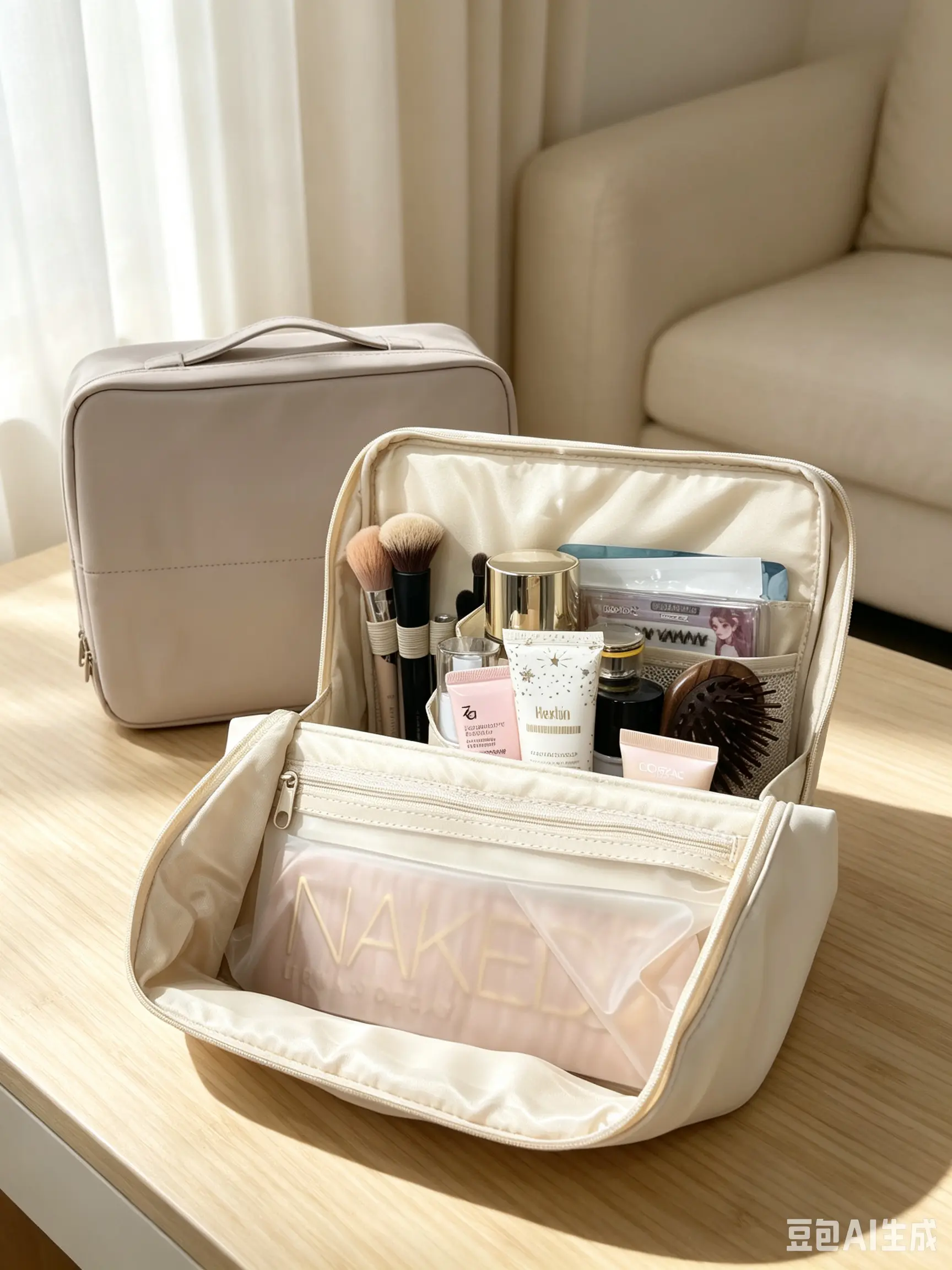 Travel Makeup Bag - Organized Storage for Cosmetics and Essentials - Perfect for On-the-Go Use - Stylish and Functional Design beauty case joli grace valentine day cosmetic organizer