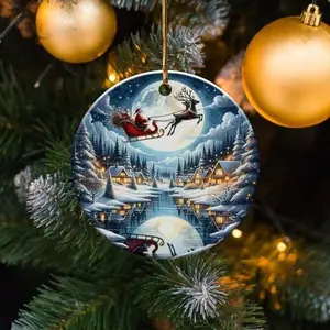 Ceramic Santa Ornament – A Timeless Christmas Decoration & Perfect Holiday Gift Idea