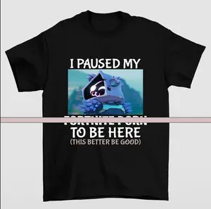 Vintage I Paused My FOOrtniIIte Prn Graphic Tee Highlighting Trendy and Playful Meme-Inspired Artwork