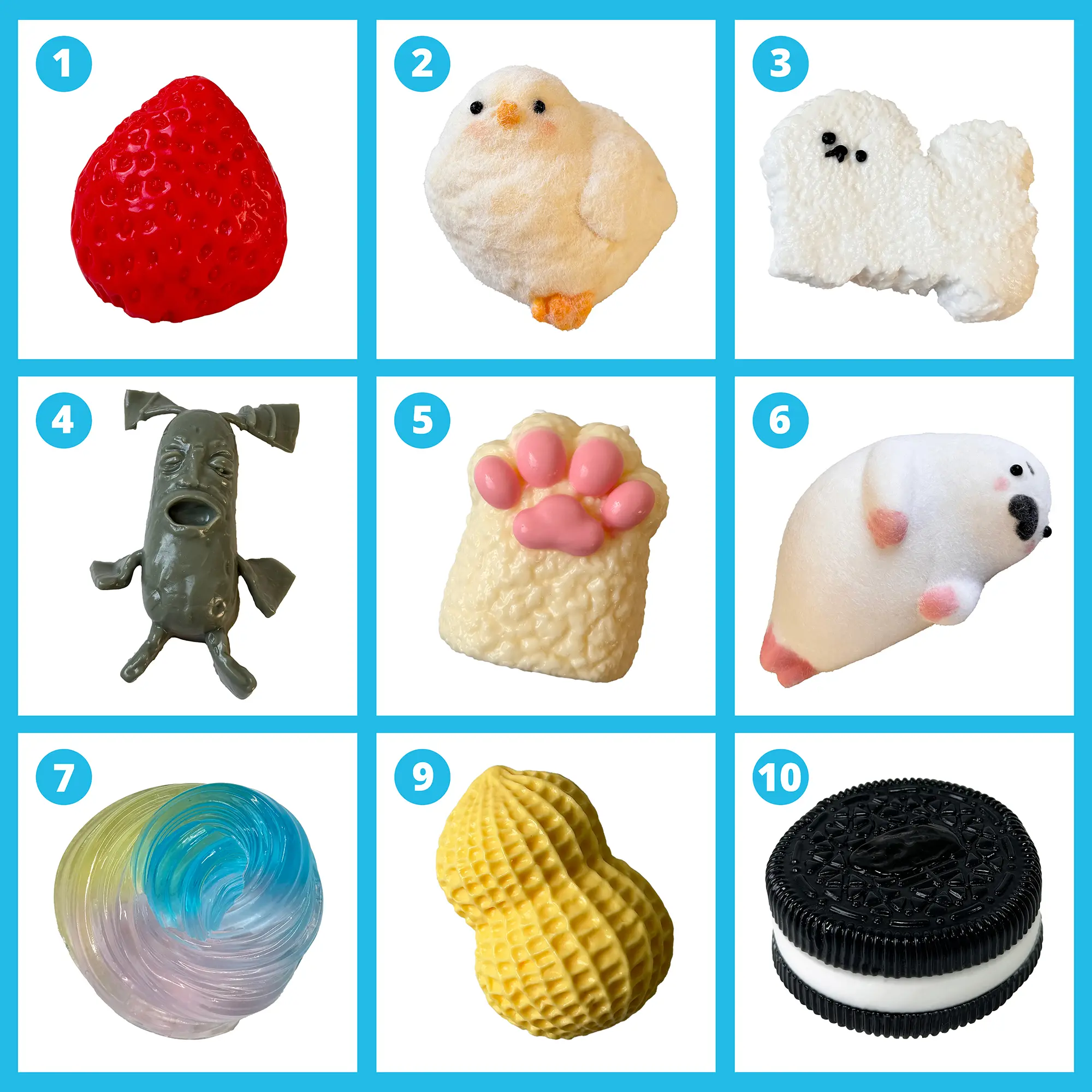 Handmade Taba Squishies - Soft Assorted Collectibles, Fidget Toys, Stress Reliever, Oddly Satisfying Stress Relief Toy for Selecting Your Favorite Style