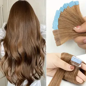 Wholesale NEW Arrivals Local Warehouse Mini Tape In Human Hair Extensions 10pcs/pack Adhesive Invisible Micro Tape Hair Extension 12-24 Inches Seamless Tape Glue Hair