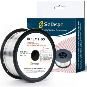 Flux Core Welding Wire .035: Low Splatter Gasless Mild Carbon Steel E71T-GS Mig Welding Wire 2-Pound ABS Plastic Spool