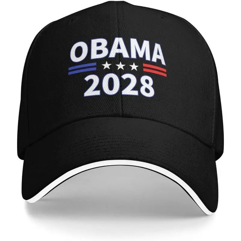 Funny Political "Obama 2028" Embroidered Baseball Cap for Men, Funny Hat with Adjustable Clasp, Fits Most Head Sizes, Wide Brim Sun Protection, Hand Wash Only, Humorous Message Hats, Outdoor Apparel, Driving / Ootd, Everyday, Male, Universal, Political Ap