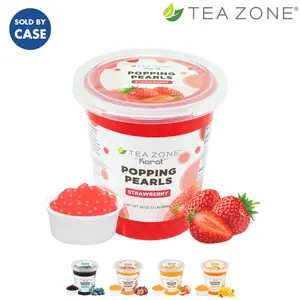 [12 Jars] Tea Zone Popping Boba Pearls (2 lbs)