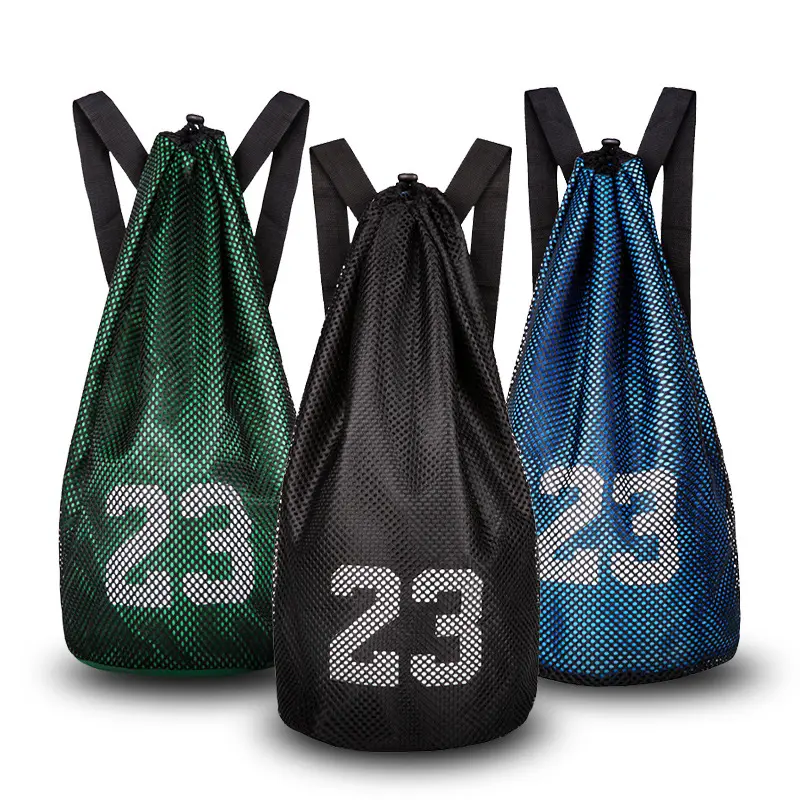 Basketball bag, basketball sack, training and sports backpack, fitness double - shoulder storage bag, school - aged children's football and volleyball net - pocket bag