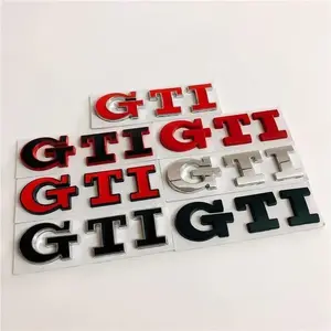 Metal GTI Logo Car Rear Trunk Emblem Side Sticker for Volkswagen VW Golf 4 5 6 7 8 Polo  Jetta Tiguan Passat T-Roc MK2 MK5 MK7