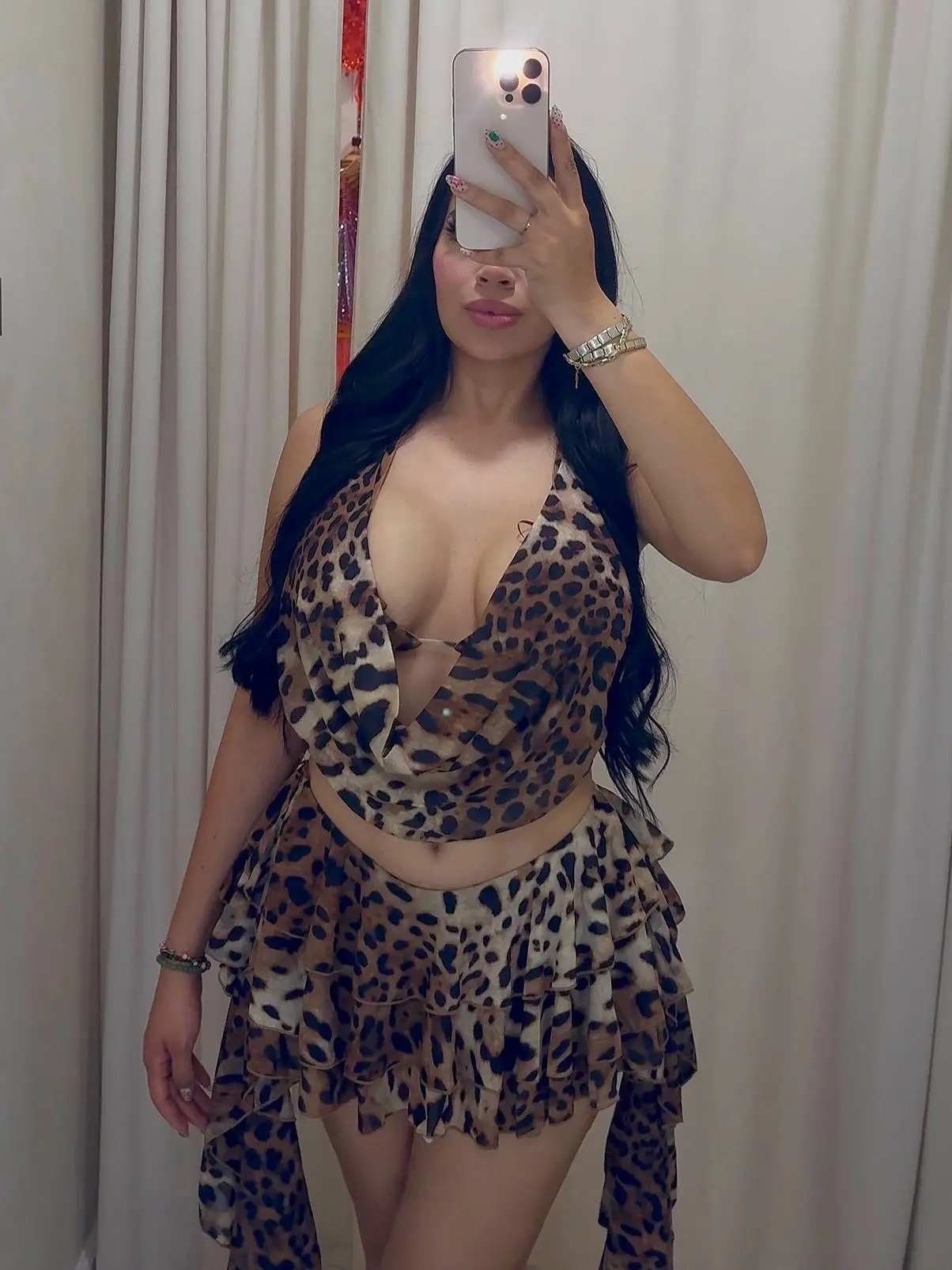 Teresa Cheetah Ruffle Set