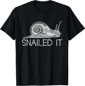 100% cotton Unisex Snailed It Snail T-Shirt