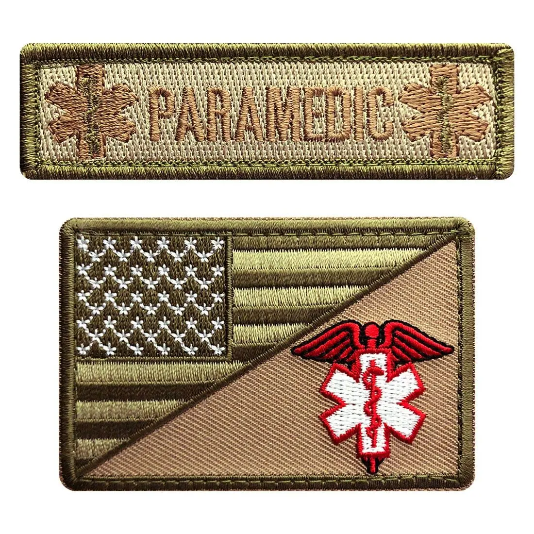 EMT USA Flag Medic Paramedic Hook Fastener Patch (P389-P1)