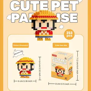 Cute Panda Animal Building Blocks, Micro-Particle Figure Toys, Educational Puzzle Toy for Kids, Desktop Decoration, Boy & Girl Gift