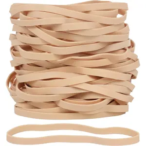 Rubber Bands 65 count Size#69 Big Elastic Rubber Band Large Beige Rubber Bands for Office Supplies File Folders Litter Box (5.9" x 0.24")